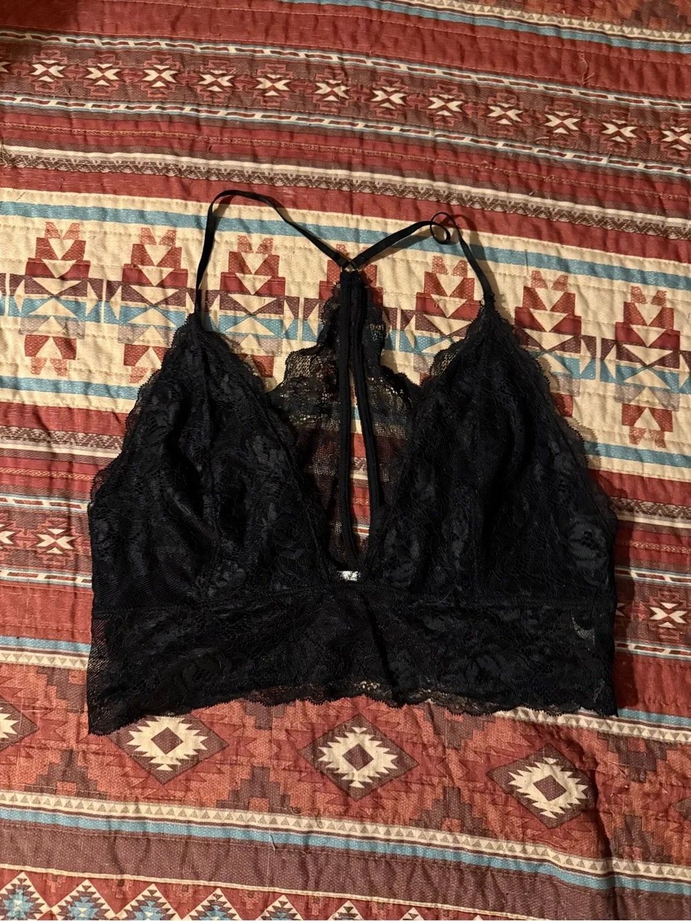 Free People Black Lace Bralette size medium